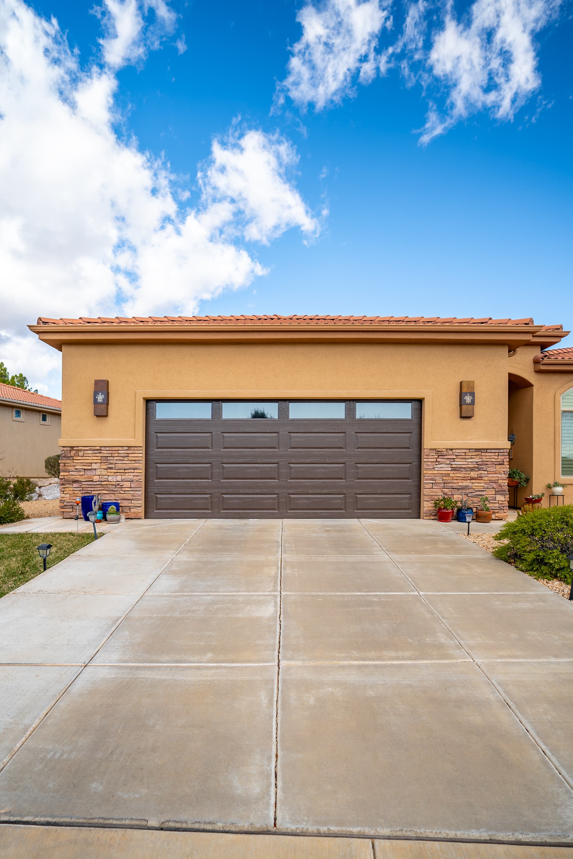 Walnut Wood Grain Steel Door in Henderson, NV